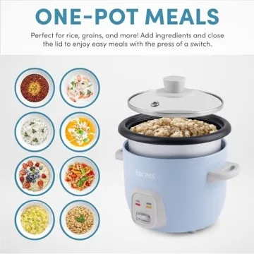 Aroma 4-Cups Rice Cooker in Blue - ARC-302NGBL