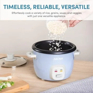 Aroma 4-Cups Rice Cooker in Blue - ARC-302NGBL
