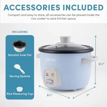 Aroma 4-Cups Rice Cooker in Blue - ARC-302NGBL