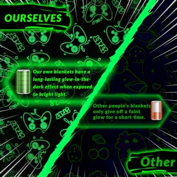 Glow in The Dark Game Controller Blanket for Gamers