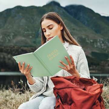 Travel Journal for Women, Adventure Book for 20 Trips, Travel Planner Notebook Diary for Traveler, Vocation Planner, Travel Gifts(126 Pages, Light Green)