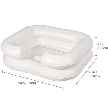 DMI Inflatable Hair Washing Basin for Bedridden Disabled, Injured, Elderly, Kids | Portable Hair Was...