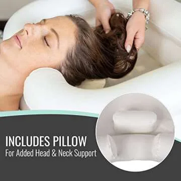 DMI Inflatable Hair Washing Basin for Bedridden Disabled, Injured, Elderly, Kids | Portable Hair Washing Station Portable Shampoo Bowls for Home | Loc Detox Tub For Dreads