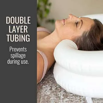 DMI Inflatable Hair Washing Basin for Bedridden Disabled, Injured, Elderly, Kids | Portable Hair Washing Station Portable Shampoo Bowls for Home | Loc Detox Tub For Dreads