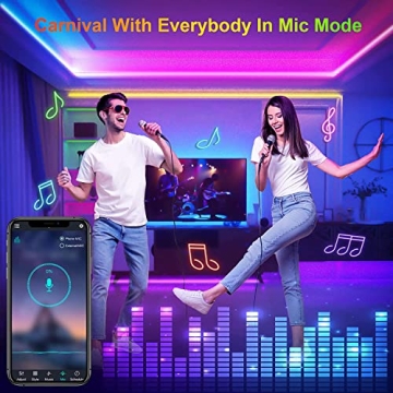 GOADROM Waterproof Smart LED Strip Lights Music Sync