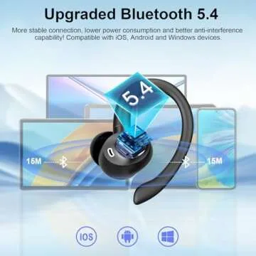 Wireless Earbuds with Bluetooth 5.4 & Deep Bass for Sports
