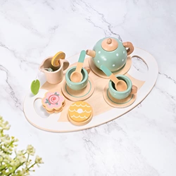 15-Piece MONT PLEASANT Wooden Tea Set for Kids