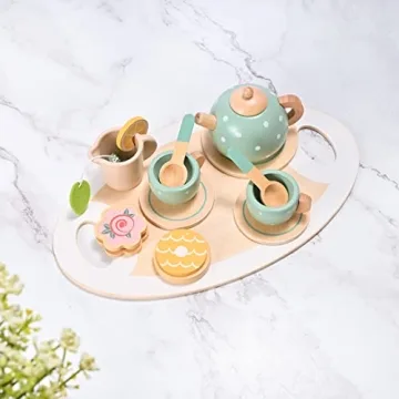 15-Piece MONT PLEASANT Wooden Tea Set for Kids