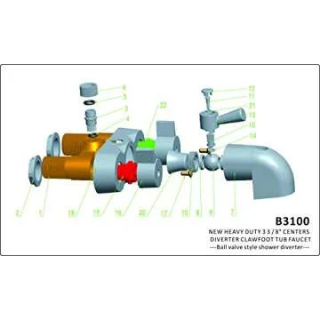 Elegant Clawfoot Tub Shower Combo Set with Diverter