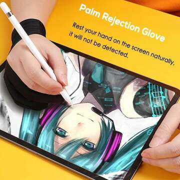 Timebetter Drawing Glove for Tablets - 2 Pack