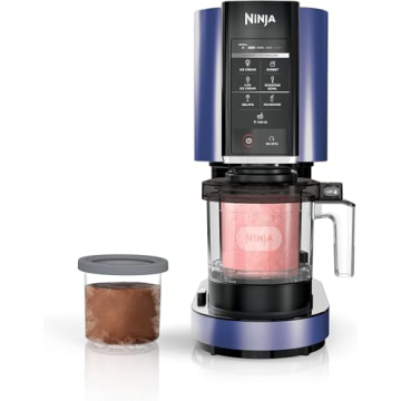 Ninja NC301 CREAMi, Ice Cream, Gelato, Milkshake, Sorbet, and Smoothie Bowl Maker, 7 One-Touch Programs, Blue (Renewed)