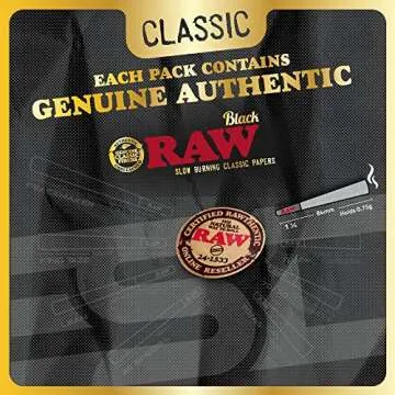 RAW Black Cones 1-1/4 Size | 100 Pack Pre Rolled