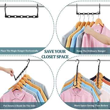 AMKUFO 12 Pack-Closet-Organizers-and-Storage, Hangers-Space-Saving-for-Closet-Organization, Clothes-...
