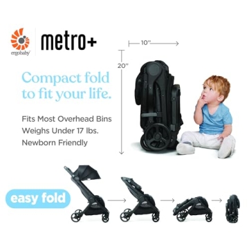 Ergobaby Metro+ Compact Stroller Lightweight Travel Option