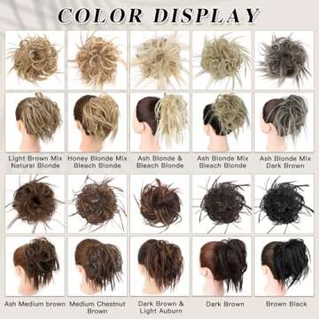 Elegant HMD Tousled Messy Bun Hairpiece for Women