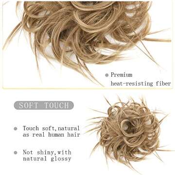 Elegant HMD Tousled Messy Bun Hairpiece for Women