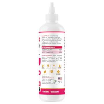 Truseb Advanced Topical Dog Ear Wash with Ketoconazole & Chlorhexidine Ear Flush Dog, Cats and Horse...