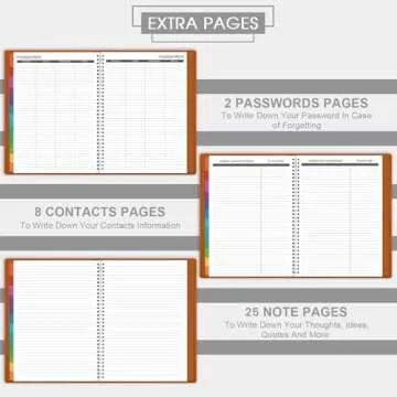 2025-2026 Monthly Planner - Jul. 2025 - Dec. 2026, 2025-2026 Calendar/Planner 18 Months with Faux Leather, 8.86" x 11.4", 15 Notes Pages, Strong Twin - Wire Binding, Pocket, Monthly Tabs, Perfect Organizer