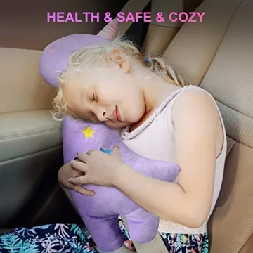 Farochy Unicorn Seat Belt Pillow for Kids Comfort