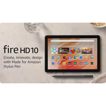 Amazon Fire HD 10 Tablet & Stylus Creativity Bundle in Black