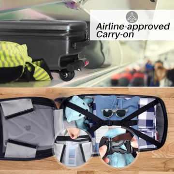 iubest Kids Scooter Luggage 4 in 1 Suitcase Carry On