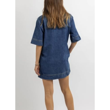 EZAPINE Women Denim Dress for Summer Events and Casual Wear