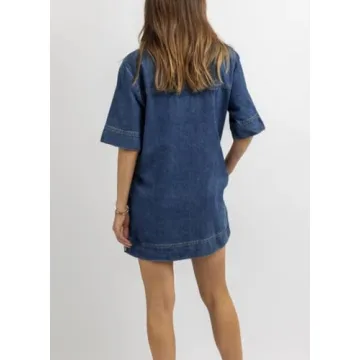 EZAPINE Women Denim Dress for Summer Events and Casual Wear