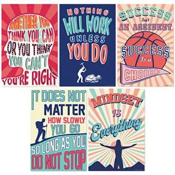 Sweetzer & Orange Growth Mindset Posters for Middle and High School Classroom Decorations – Set of 13 Motivational Wall Art Decor, Inspirational Artwork Quotes! 15 x 22” Large Poster Bundle