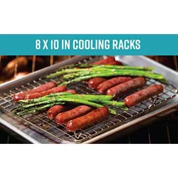 Goson Heavy Duty Stainless Stain Bakeware, Baking, Cooling, Oven Roasting, Broiler Rack, 8in by 10in...