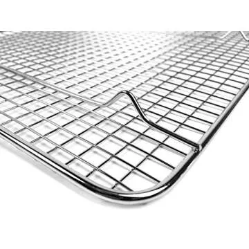 Goson Heavy Duty Stainless Stain Bakeware, Baking, Cooling, Oven Roasting, Broiler Rack, 8in by 10in, Cross Wire, Pack of 2, Compatible with Various Baking Sheets Oven Pans