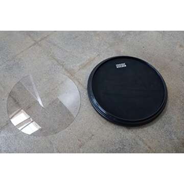 The 12-inch Double Sided Premium Practice Drum Pad, 3-in-1 Laminate - Fully Rimmed With Three Differ...