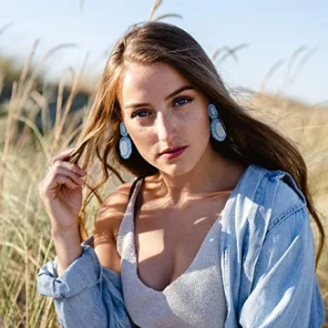 Boho Raffia Dangle Earrings - Handmade Summer Accessories