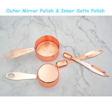 Stylish 10-Piece Copper Measuring Set for Home Cooking