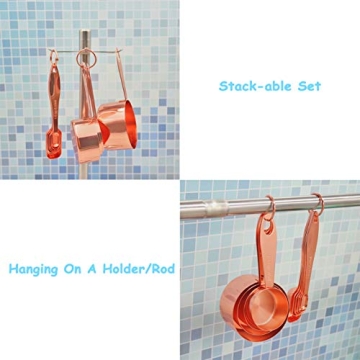 Stylish 10-Piece Copper Measuring Set for Home Cooking