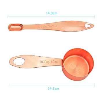 Stylish 10-Piece Copper Measuring Set for Home Cooking