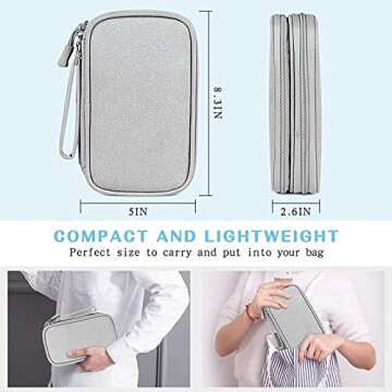 FYY Travel Electronic Cable Organizer Bag, Pouch Electronic Accessories Carry Case Portable Waterpro...