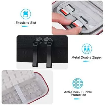 Lacdo Hard Carrying Case for Crucial X8 Portable Solid State Drives 1TB 2TB 4TB USB 3.2 External SSD Hard EVA Shockproof Storage Travel Bag, Black+Gray