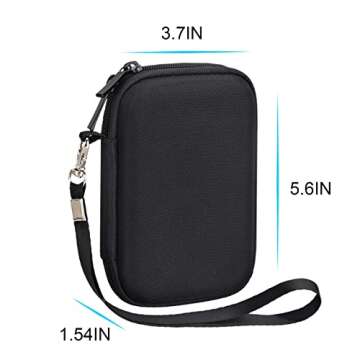 Lacdo Hard Carrying Case for Crucial X8 Portable Solid State Drives 1TB 2TB 4TB USB 3.2 External SSD Hard EVA Shockproof Storage Travel Bag, Black+Gray