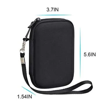 Lacdo Hard Carrying Case for Crucial X8 Portable Solid State Drives 1TB 2TB 4TB USB 3.2 External SSD Hard EVA Shockproof Storage Travel Bag, Black+Gray