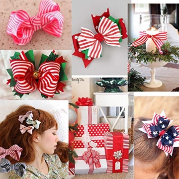 Pink and White Striped Grosgrain Ribbon - Perfect for Crafting