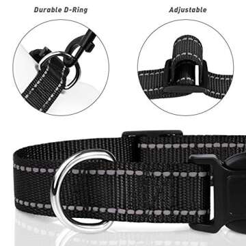 TagME Adjustable Reflective Dog Collar for Small Pets