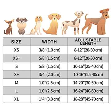 TagME Adjustable Reflective Dog Collar for Small Pets