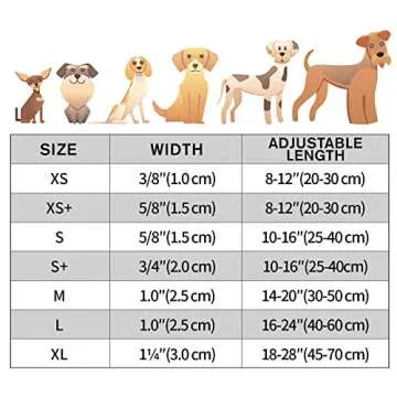 TagME Adjustable Reflective Dog Collar for Small Pets