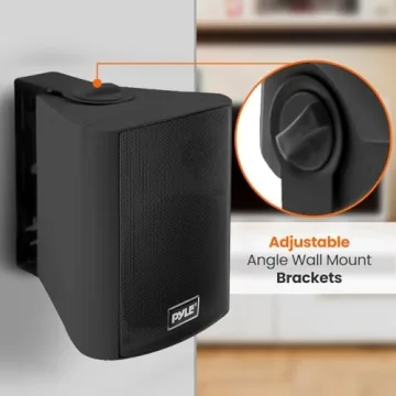 Pyle Waterproof Wall Mount Speaker System - Bluetooth