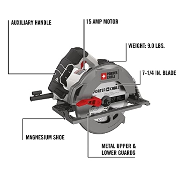 PORTER-CABLE 15 Amp 7-1/4-Inch Circular Saw for DIY Projects