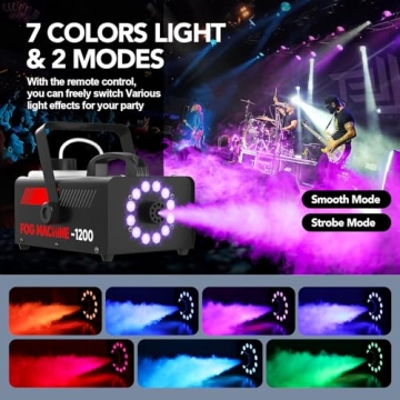 UPGREY 1200W Fog Machine with Integrated LED Lights