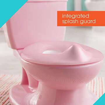 Summer Infant My Size Potty, Pink Realistic Potty Training Toilet Looks and Feels Like an Adult Toilet Easy to Empty and Clean, 1 Count (Pack of 1)