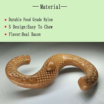 BETTEPROD Dog Chew Toys for Aggressive Chewers Large Breed, Bacon Flavor,Indestructible Dog Teething...