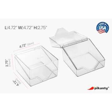 Pikanty Mini Deli Keeper | Food Storage Container with Hinged Lid | Small Cold Cuts and Cheese Organ...