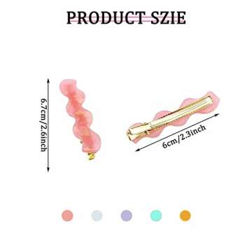 10 PCS Acrylic Resin Alligator Hair Barettes For Women Thick Thin Hair Fashion Pretty Decorative Sma...